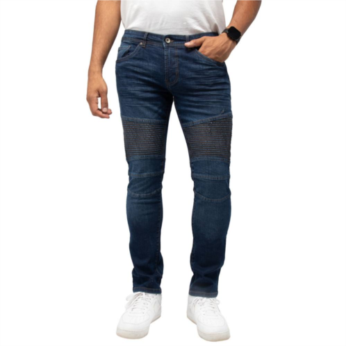 RawX Mens Slim Stretch Moto Jeans