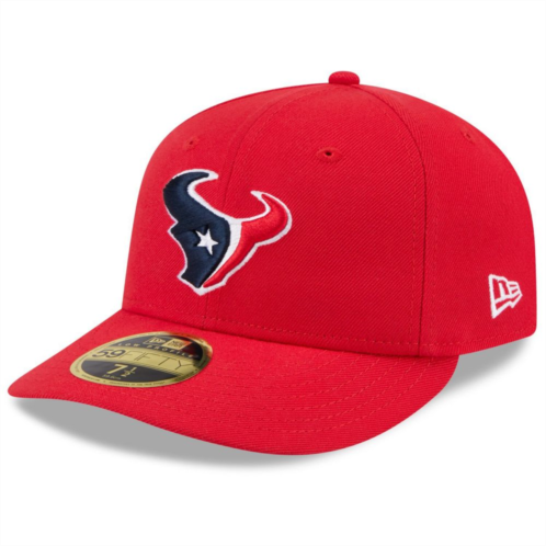 Mens New Era Red Houston Texans Omaha Low Profile 59FIFTY Fitted Hat