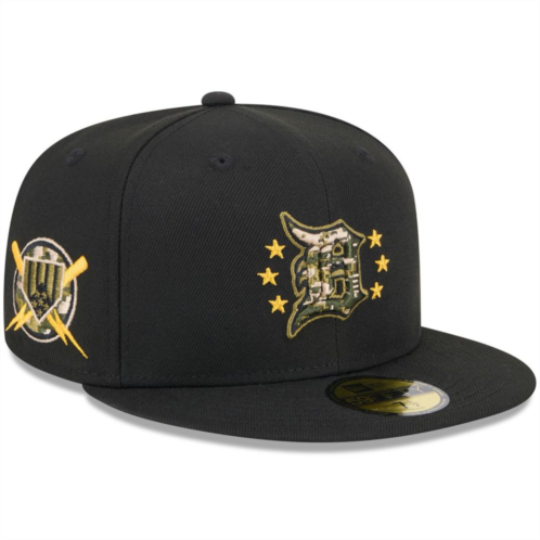 Mens New Era Black Detroit Tigers 2024 Armed Forces Day On-Field 59FIFTY Fitted Hat