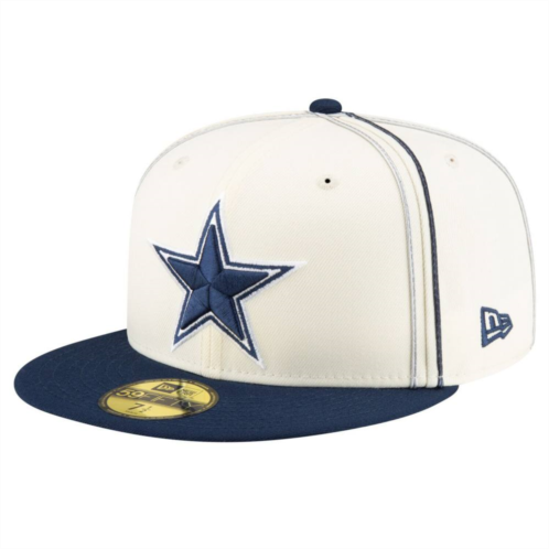 Mens New Era Cream Dallas Cowboys Soutache 59FIFTY Fitted Hat