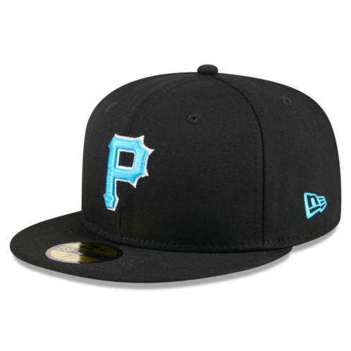 Mens New Era Black Pittsburgh Pirates 2024 Fathers Day 59FIFTY Fitted Hat