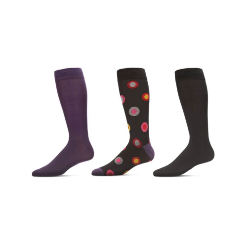 MeMoi Circle Fill Mens Cotton Blend Crew Sock 3 Pack