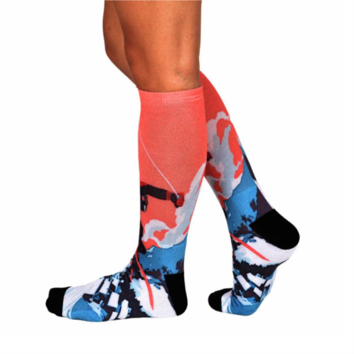WEAR SIERRA Sierra Socks Alpine Racer Pattern Coolmax Socks, Nature Collection For Men & Women Crew Socks