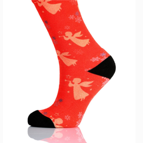 WEAR SIERRA Red Colorful Coolmax Crew Socks For Men & Women