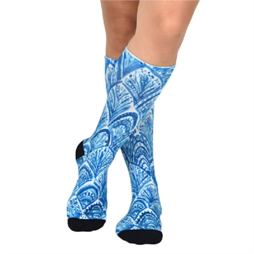 WEAR SIERRA Sierra Socks Blue Dream Pattern Coolmax Socks, Nature Collection For Men & Women Crew Socks
