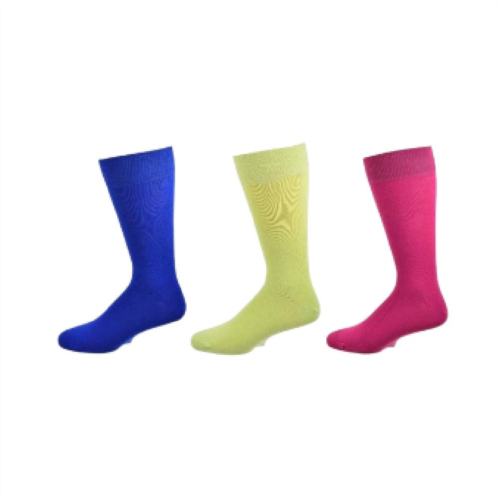 WEAR SIERRA 3 Pairs Of Mens Cotton Crew Socks In Solid, Colorful, Vibrant Designs