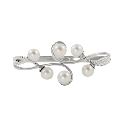 Kohls Sterling Silver Freshwater Cultured Pearl Bead Bangle Bracelet