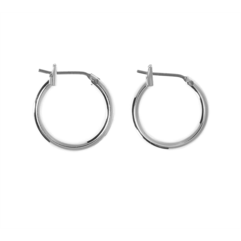 Napier Silver Tone Hoop Earrings