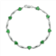 Gemminded Sterling Silver Lab-Created Emerald and Diamond Accent Heart Bracelet