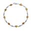 Gemminded Sterling Silver Citrine and Diamond Accent Heart Bracelet