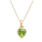 Tiara Designs by Gioelli 14k Gold Over Silver Peridot Heart Crown Pendant