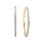 Diamond Mystique 18k Gold Over Silver Oval Hoop Earrings
