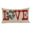 Brentwood Love Paw Print Woven Oblong Throw Pillow