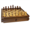 Kohls WorldWise Imports Walnut & Maple Drawer Chest Chess Set