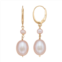 Jewelmak 14k Gold Cultured Freshwater Pearl Leverback Drop Earrings