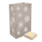 LumaBase Indoor / Outdoor Snowflake Luminaria Bag & LED Light 12-piece Set