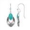 Tori Hill Sterling Silver Marcasite & Simulated Turquoise Drop Earrings