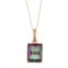 Designs by Gioelli 10k Gold Mystic Topaz Rectangle Pendant Necklace