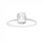 Celebration Gems Sterling Silver Moonstone & Diamond Accent Rectangle Halo Ring