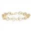 Jewelexcess 14k Gold Over Silver Diamond Accent Heart Link Bracelet