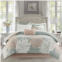 Madison Park Essentials Caldwell Comforter Set with Cotton Bed Sheets and Throw Pillow