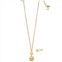 Bella Uno Worn Gold Circle Disc Necklace & Earring Set