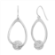 PRIMROSE Sterling Silver Crystal Ball Teardrop Earrings