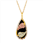 Black Hills Gold Tri-Tone Onyx Pendant Necklace