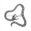 Lavish by TJM Sterling Silver Garnet, Cubic Zirconia & Marcasite Serpent Brooch