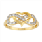 Tiara 10k Gold 1/7 Carat TW Diamond Heart Infinity Ring