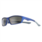 Mens Tek Gear Blue Framed Comfort Fit Polarized Wrap-Around Sport Sunglasses