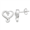HDI Sterling Silver Diamond Accent Heart Stud Earrings