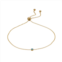 Color Romance 14k Gold Simulated Turquoise Bead Adjustable Bracelet