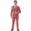 Mens Suitmeister Nordic Pixel Red Christmas Slim-Fit Holiday Novelty Suit Set