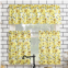 No. 918 Sunny Sunflower Print Semi-Sheer Rod Pocket Kitchen Curtain Valance & Tiers Set