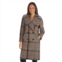 Womens Fleet Street Plaid Double-Breasted Wool Blend Coat