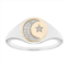 Its Personal 14k Gold Over Sterling Silver Diamond Accent Moon & Star Signet Ring