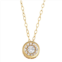 Forever Radiant 10k Gold Cubic Zirconia Circle Pendant Necklace