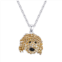 Crystal Collective Silver-Plated Crystal Labradoodle Dog Pendant Necklace