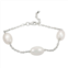 PearLustre by Imperial Sterling Silver Freshwater Cultured Pearl Station Bracelet