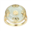 Dynasty Jade 18k Gold Over Sterling Silver Jade Statement Ring