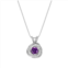 Tokens of Love Sterling Silver Amethyst Birthstone Love Knot Pendant Necklace