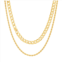 Paige Harper 14k Gold Plated Layered Curb & Rope Chain Necklace
