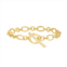Paige Harper 14k Gold Plated Oval & Circle Link Toggle Bracelet