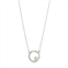 MC Collective Circle Pendant Necklace with Cubic Zirconia Accent