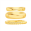 Paige Harper 14k Gold Over Recycled Brass 3 Piece Ring Set