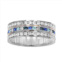 Traditions Jewelry Company Colorful Crystal Accent Three Row Channel Set Ring