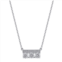 OLIVIA AND HARPER Sterling Silver Cubic Zirconia Bar Pendant Necklace