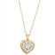 HDI 10k Gold 1/4 Carat T.W. Diamond Heart Pendant Necklace