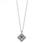 Lavish by TJM Sterling Silver Black Spinel, Marcasite & Cubic Zirconia Accent Filigree Pendant Necklace